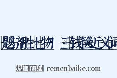 题济胜七物·三钱箧近义词是什么意思的图片